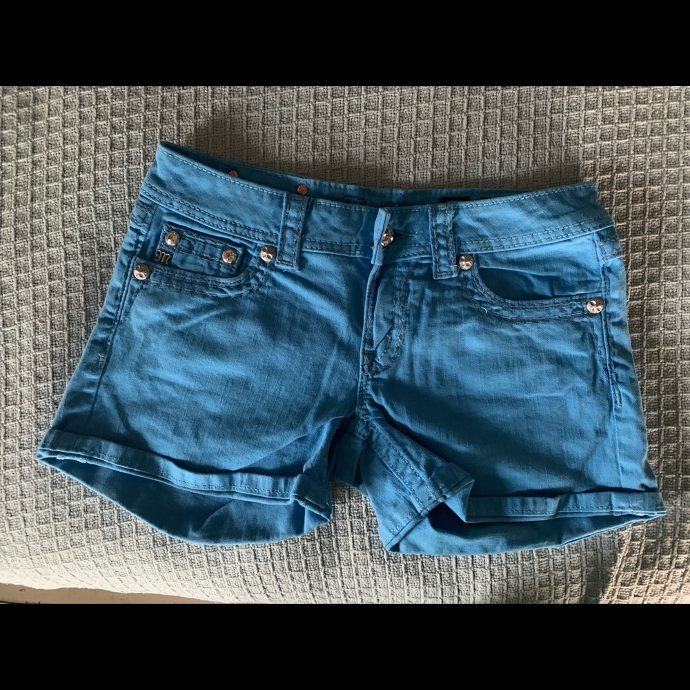 Miss Me Jean Shorts (Blue Colored) Size 28